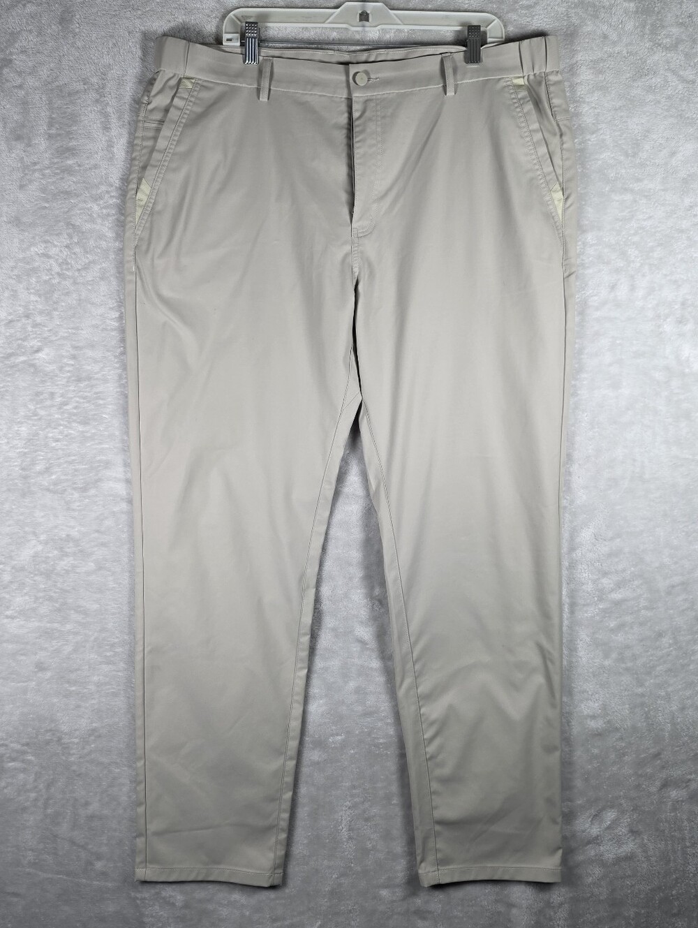 Jack Archer Jetsetter Tech Pants Mens Size 38x32 Tapered Fit Stretch Sand Taupe